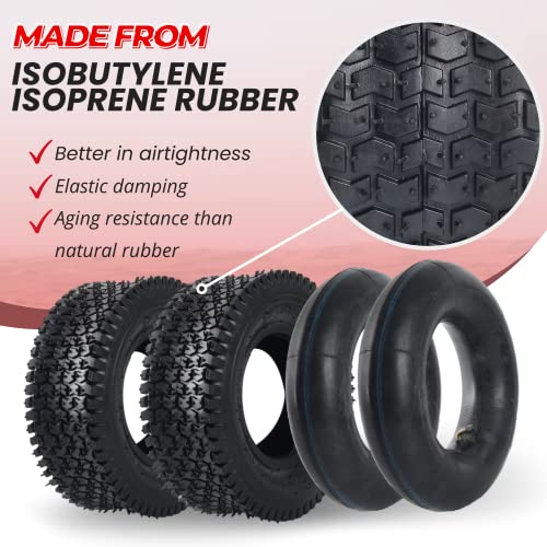 (2-Set) AR-PRO Replacement 13x5.00-6 Tire and Inner Tube Sets for Razor Dirt Quad Versions 1-18 - Compatible with Yerf Dog, Motovox, and More - Also Compatible with Yard Tractors and Hand Trucks