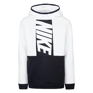 nike boy's sportswear amplify hoodie (toddler/little kids/big kids) white 6 little kid