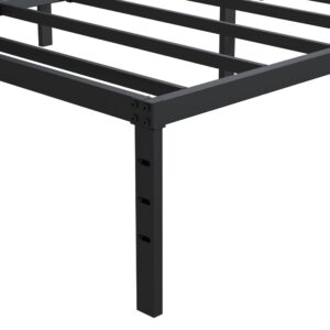 Maenizi California King Bed Frames No Box Spring Needed, 14 Inch Heavy Duty Metal Platform Support Up to 3000 lbs with Steel Slat, Easy Assembly, Noise Free, Black