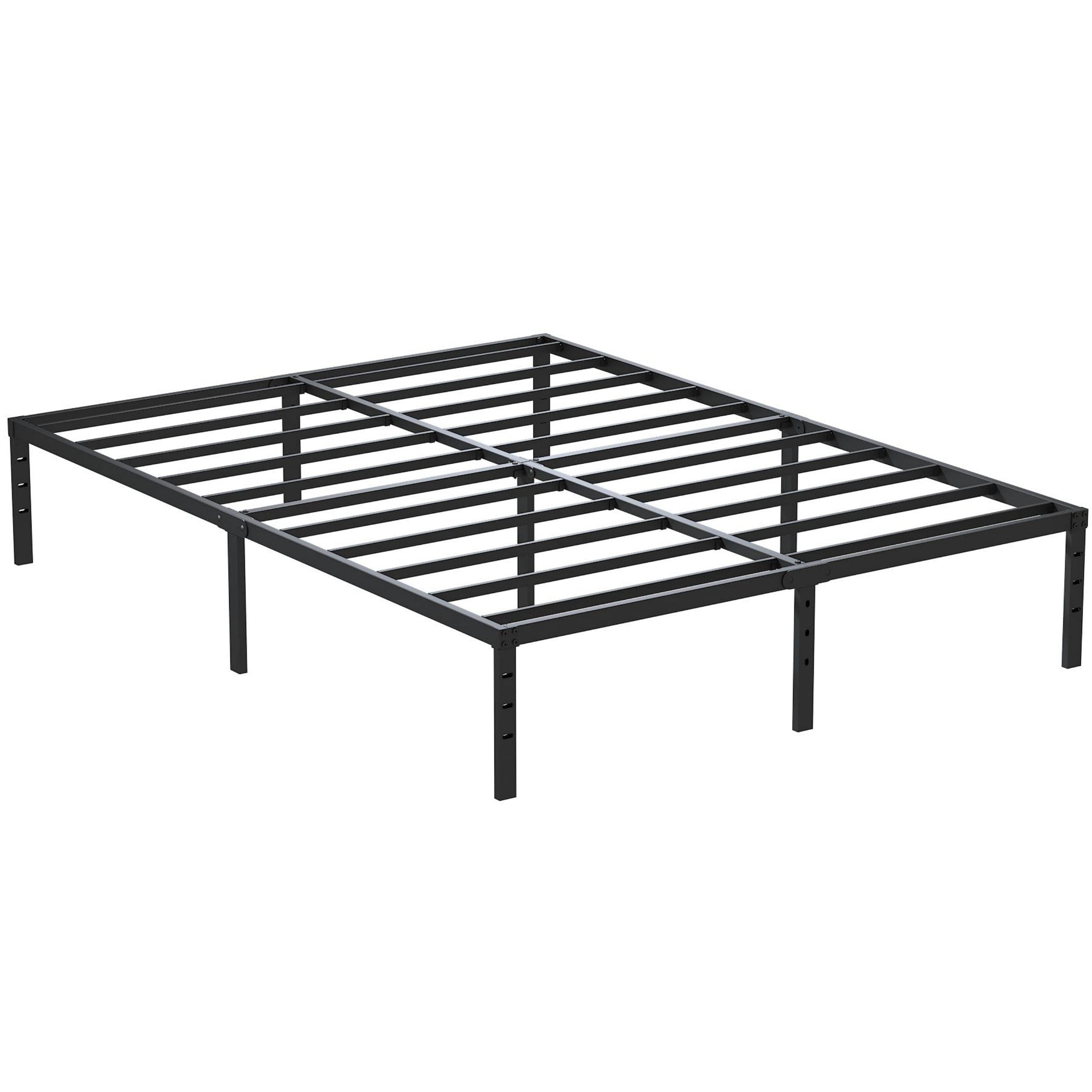 Maenizi California King Bed Frames No Box Spring Needed, 14 Inch Heavy Duty Metal Platform Support Up to 3000 lbs with Steel Slat, Easy Assembly, Noise Free, Black