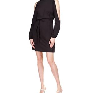 Michael Kors Mock Cold-Shoulder Mini Dress Black LG