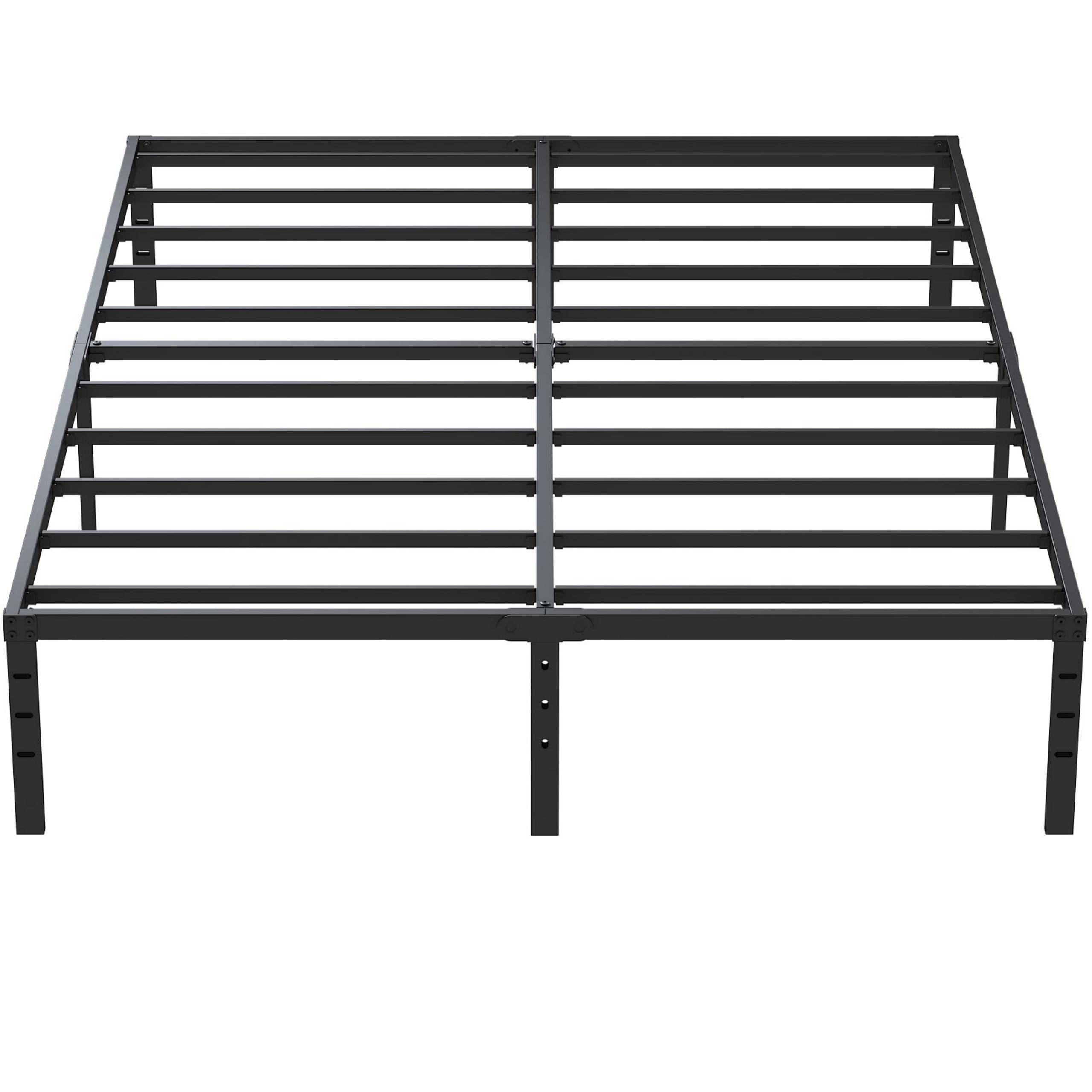 Maenizi California King Bed Frames No Box Spring Needed, 14 Inch Heavy Duty Metal Platform Support Up to 3000 lbs with Steel Slat, Easy Assembly, Noise Free, Black