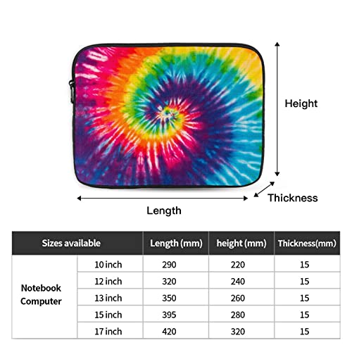 Tie Dye Laptop Sleeve Case 10 12 13 15 17 Inch for Men Women Boys Girls,Waterproof Oxford Cloth Laptop Sleeve Carrying Bag Suitable for Most Ipads and Laptops Notebook Computer Pocket Tablet 15 Inch