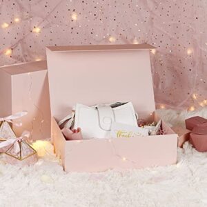 Luxury Large Gift Box 13.8x9x4.3 Inches Storage Box Ribbon Magnetic Closure for Luxury Packaging Box for Mother's Day, Birthdays, Bridal Gifts,Weddings