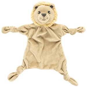 my tiny moments lion security blanket lovey, tan