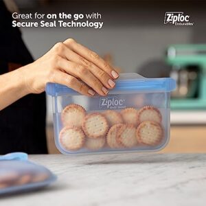 Ziploc Endurables Pouch and Containers Variety Pack, Reusable Silicone Bags and Food Storage Meal Prep Containers for Freezer, Oven, and Microwave, Dishwasher Safe