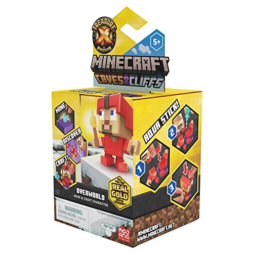 Treasure X Minecraft Caves & Cliffs Multi Pack. Overworld Minecraft Characters. Mine, Discover & Craft with 10 Levels of Adventure & 12 Mine & Craft Characters to Collect. 2 Pack