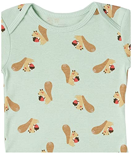 Amazon Essentials Unisex Babies' Cotton Layette Outfit Sets, Pack of 6, Multicolor/Squirrel/Stripe, Preemie