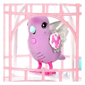 Little Live Pets - Lil' Bird & Bird Cage: Polly Pearl, New Light Up Wings with 20 + Sounds, and Reacts to Touch