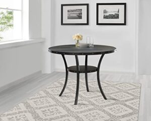 new classic furniture classic furniture crispin solid wood round dining table, 48-inch, gray