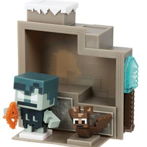 Treasure X Minecraft Caves & Cliffs Cave Adventure Pack. Mine, Discover & Craft with 16 Levels of Adventure, Mine & Craft Character & Mini Mob to Collect. Will You find The Real Gold Dipped Treasure?