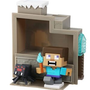 Treasure X Minecraft Caves & Cliffs Cave Adventure Pack. Mine, Discover & Craft with 16 Levels of Adventure, Mine & Craft Character & Mini Mob to Collect. Will You find The Real Gold Dipped Treasure?