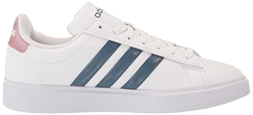 adidas Women's Grand Court 2.0 Tennis Shoe, White/Wonder Steel/Magic Mauve, 7.5