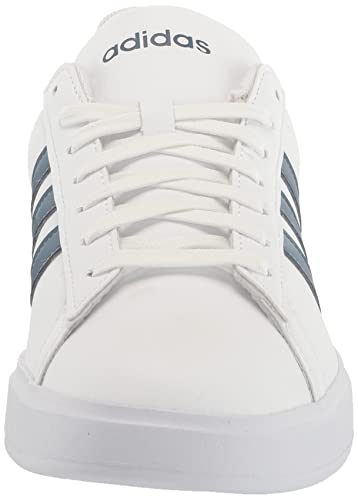 adidas Women's Grand Court 2.0 Tennis Shoe, White/Wonder Steel/Magic Mauve, 7.5