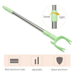 BESPORTBLE Curtain Rod Hooks 2pcs Stainless Steel Clothesline Props Adjustable Clothes Rods Dressing Stick Clothes Drying Pole Outdoor Coat Hanger for Clothes Metal Hangers