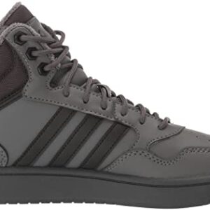 adidas Women's Hoops 3.0 Mid Basketball Shoe, Grey/Black/Carbon, 9