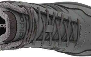 adidas Women's Hoops 3.0 Mid Basketball Shoe, Grey/Black/Carbon, 9