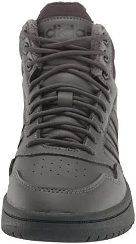 adidas Women's Hoops 3.0 Mid Basketball Shoe, Grey/Black/Carbon, 9