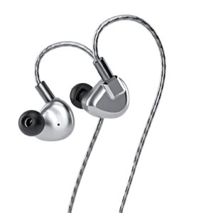 letshuoer s12 in ear monitor, 14.8mm planar magnetic driver hifi iem in ear earphones (frosted silver, 3.5mm)