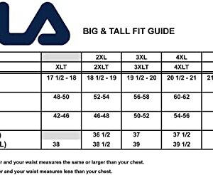 Fila Big and Tall Hoodie for Men – Fleece Men’s Hoodie, Sweatshirt for Men Black/Heather Grey