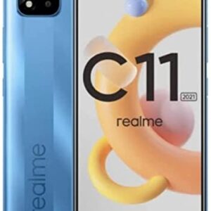 realme C11 2021Android 11 | Dual 13 MP+2 MP LED Flash, 1080p@30fps | Li-Po 5000 mAh | International Model (GSM Compatible) (Not Verizon Sprint Boost Metro PCS Cricket) (64+4GB, Blue)