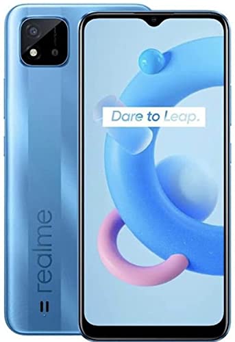 realme C11 2021Android 11 | Dual 13 MP+2 MP LED Flash, 1080p@30fps | Li-Po 5000 mAh | International Model (GSM Compatible) (Not Verizon Sprint Boost Metro PCS Cricket) (64+4GB, Blue)