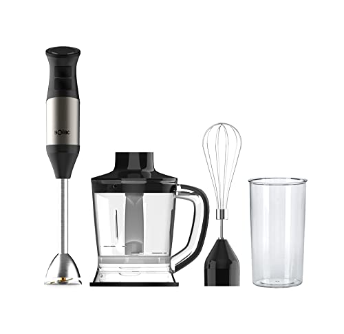 Solac Professional 1000W* Stainless Steel Hand Blender w/Accessories Kit,Standard,SJK-1172