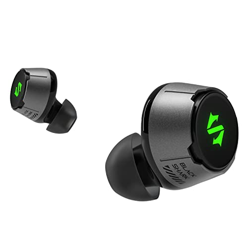 Black Shark Wireless Earbuds with 35ms Ultra-Low Latency, Gaming Bluetooth Earbuds with Studio-Quality Sound, Bluetooth 5.2, IPX5 Waterproof, 24h Listening Time, Clear Mics, Comfort Fit - Lucifer T4