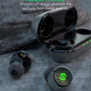 Black Shark Wireless Earbuds with 35ms Ultra-Low Latency, Gaming Bluetooth Earbuds with Studio-Quality Sound, Bluetooth 5.2, IPX5 Waterproof, 24h Listening Time, Clear Mics, Comfort Fit - Lucifer T4