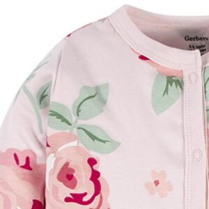 Gerber Baby Girls Boutique 2-Piece Coverall & Headband Set, Pink Rose, 3-6 Months US