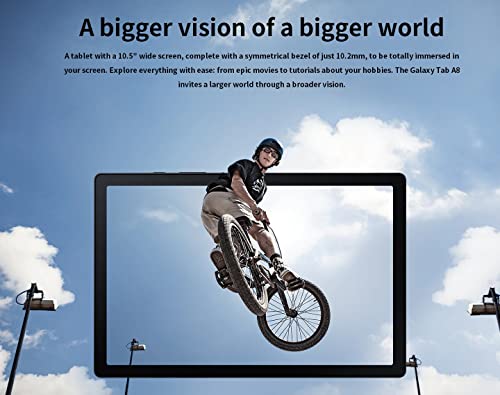 Samsung Galaxy Tab A8 2022 WiFi 10.5 inch 7040 mAh 8MP SM-X200 International Version Dual Camera (w/Fast Car Charger Bundle) (32GB+3GB, Gray)