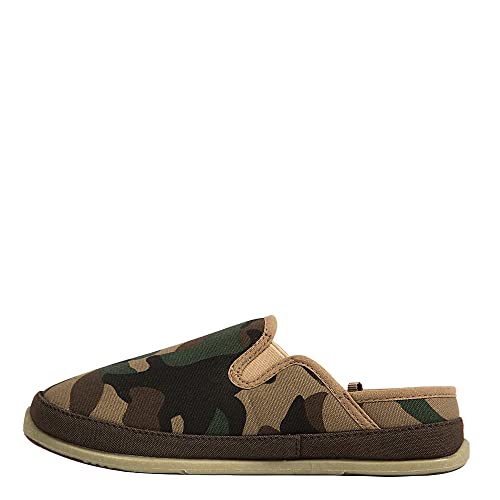 Deer Stags Boy's Lil Spike Slipper, Green/Camo, 6 Big Kid