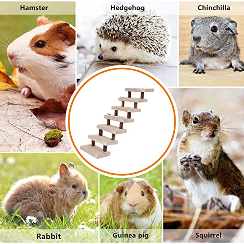 NUOBESTY Small Animal Wooden Ladder Platform Cage Bridge Guinea Pig Habitat Climbing Toy for Rabbit Hamster Bunny Squirrel Hedgehog Chinchilla Rat Mouse