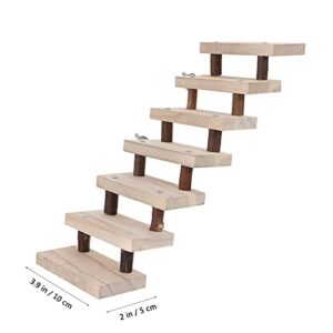 NUOBESTY Small Animal Wooden Ladder Platform Cage Bridge Guinea Pig Habitat Climbing Toy for Rabbit Hamster Bunny Squirrel Hedgehog Chinchilla Rat Mouse