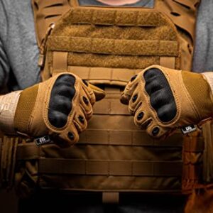 Glove Station - Tactical Shooting Hard Knuckle Gloves for Men and Woman with Touchscreen Fingers - Durable and Comfortable Hand-Gear for Outdoor Work Shooting and Hunting - Green/X-Large