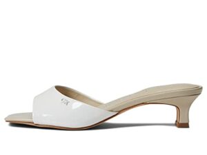 calvin klein women's fabian heeled sandal, white 140, 8.5