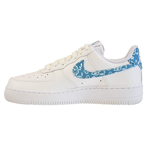 Nike Women's Air Force 1 '07 Shoes, White/Blue Paisley, 9.5