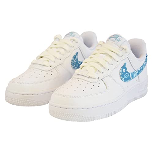 Nike Women's Air Force 1 '07 Shoes, White/Blue Paisley, 9.5