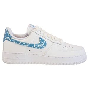 Nike Women's Air Force 1 '07 Shoes, White/Blue Paisley, 9.5