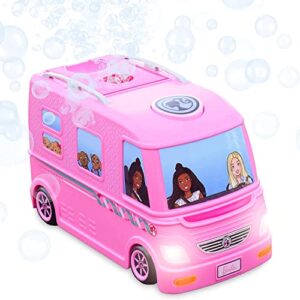 Barbie Dream Camper Bubble Machine | Vehicle Toy with Lights and Sounds for Kids | Bubble Solution Included - Sunny Days Entertainment