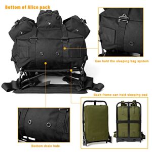 MT Military Alice Pack Army Survival Combat ALICE Rucksack Backpack Black