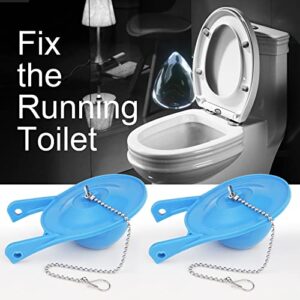 3 Inch Toilet Flapper, Compatible with Gerber Toilet Flapper 99-788, Toilet Tank Flush Valve 3 in. Rubber Stopper Replacement Kit, Easy-to-Install Toilet Bowl Seal Repair Parts, Blue (Pack of 2)