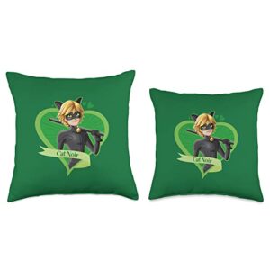 Miraculous Ladybug Valentine's Day Love from Cat Noir Throw Pillow, 16x16, Multicolor