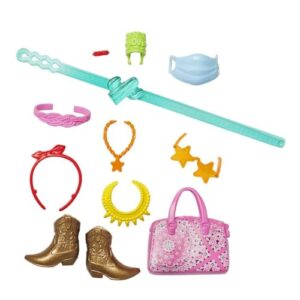 barbie accessories travel pack with 11 storytelling pieces for barbie dolls