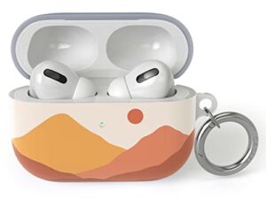 casely case compatible with airpods pro | opposites attract | day & night colorblock mountains airpods case