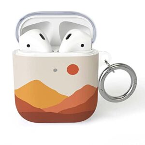 casely case compatible with airpods 1 & 2 | opposites attract | day & night colorblock mountains airpods 1 & 2 case
