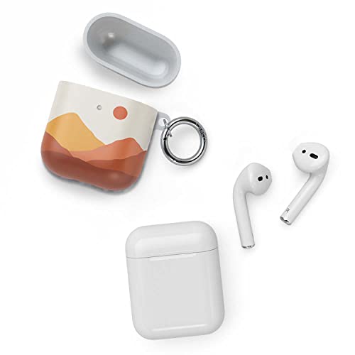 Casely Case Compatible with AirPods 1 & 2 | Opposites Attract | Day & Night Colorblock Mountains AirPods 1 & 2 Case
