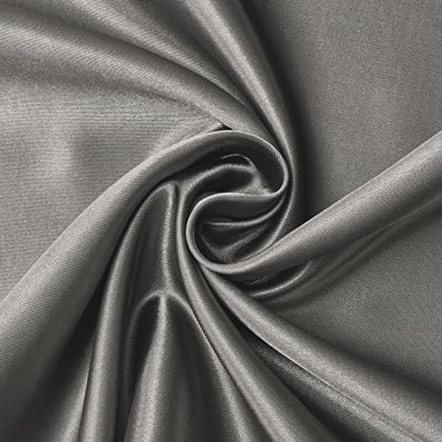 Satin Silk Pillowcases for Hair and Skin 2 Pack Standard Size Pillow Cases Wrinkle Resistant Ultra Soft Pillow Covers with Envelope Closure(Dark Grey, 20”X26”)