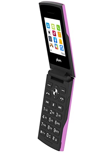 Plum Flipper 4G Volte Unlocked Flip Phone 2022 Model ATT Tmobile Speed Talk - Pink