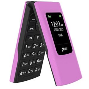 Plum Flipper 4G Volte Unlocked Flip Phone 2022 Model ATT Tmobile Speed Talk - Pink